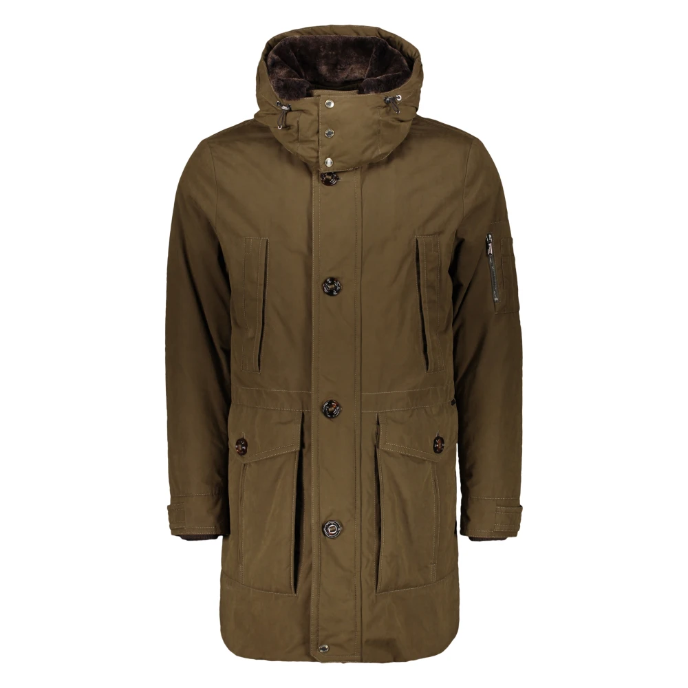 Moorer Parka met Shearling Kraag Green Heren
