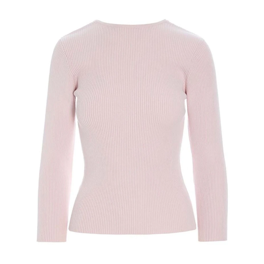 Bitte Kai Rand Lichtroze Ribgebreide Blouse Pink Dames
