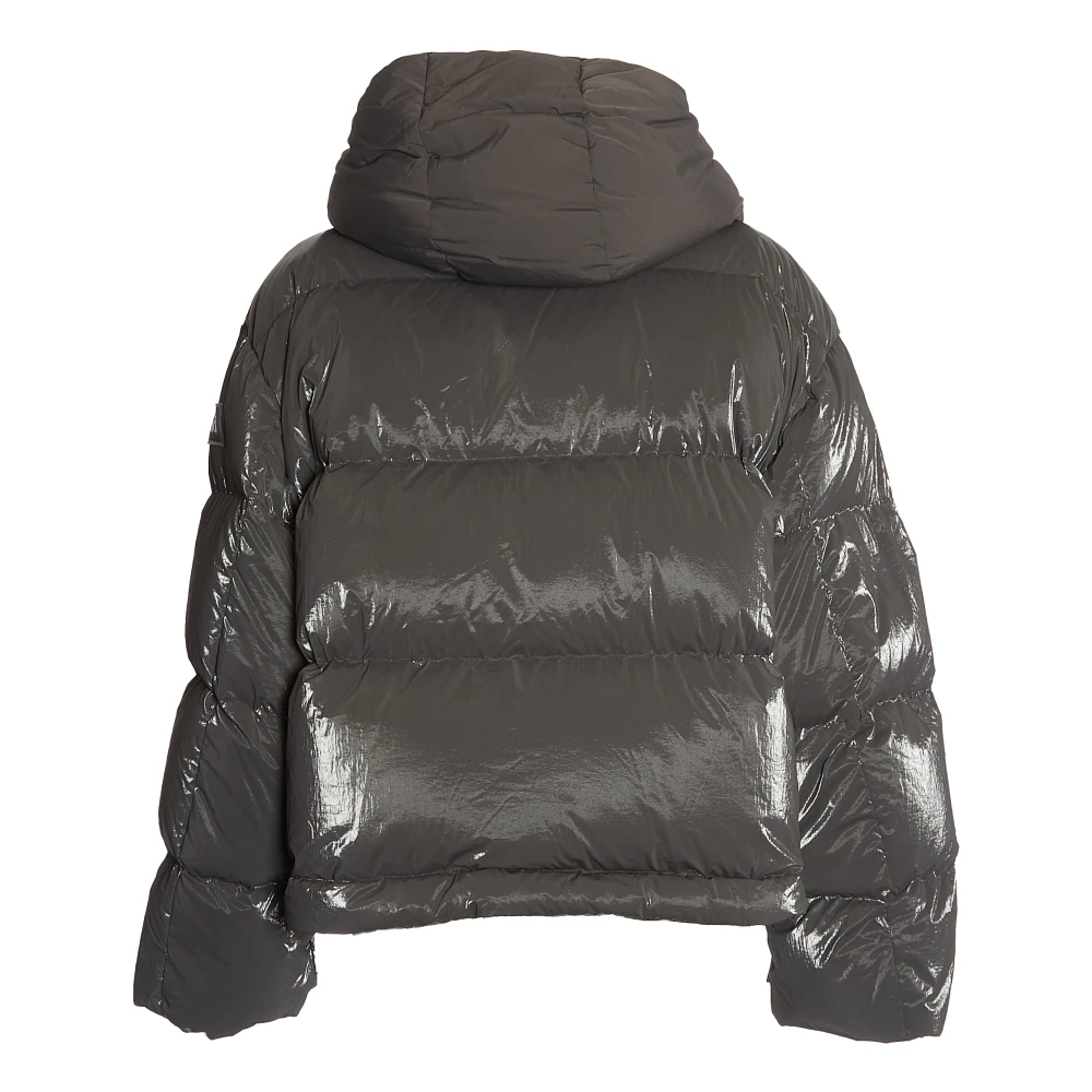 add Stijlvolle Oversized Hooded Jacket Zwart Black Dames