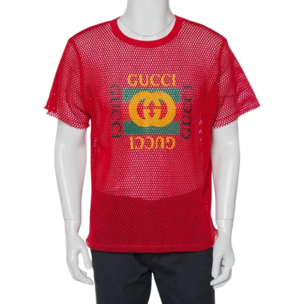 Gucci Vintage Pre-owned Mesh tops Red Dames