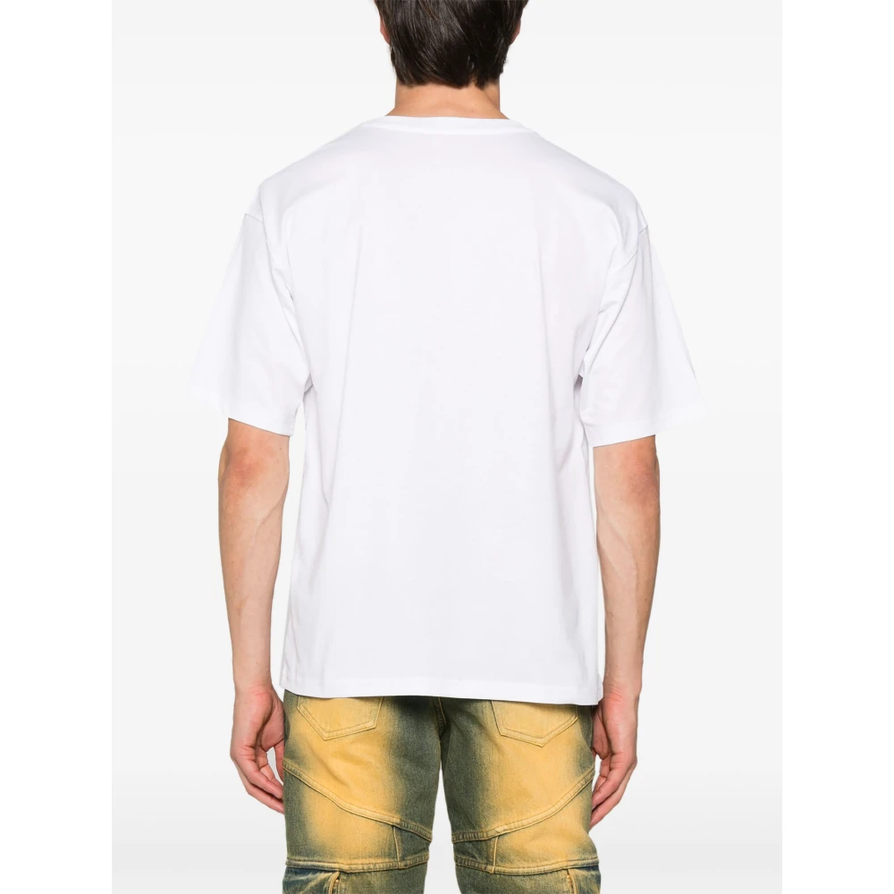 Diesel Witte T-shirts en Polos met D-patch White Heren
