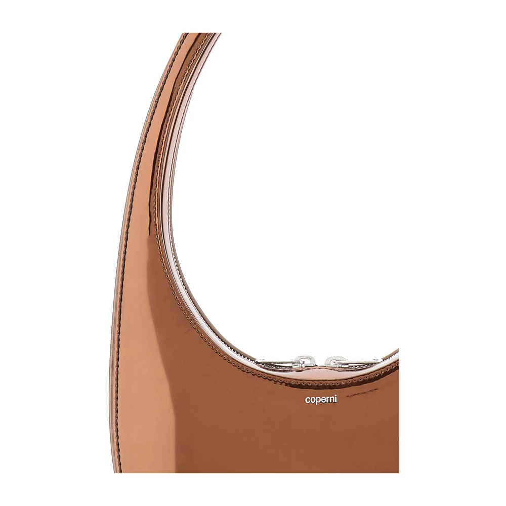 Coperni Bronzen Schoudertas met Ritssluiting Gray Dames