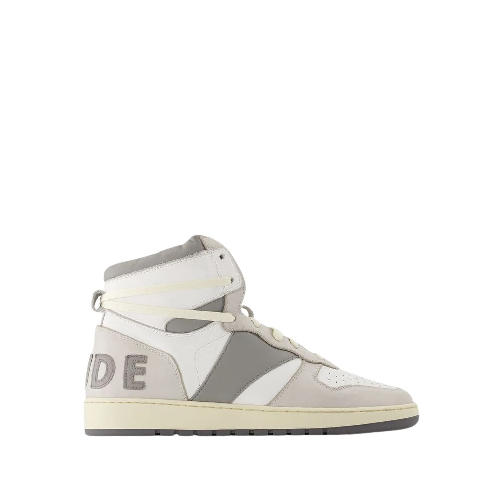 Rhude Leren Hi-Top Sneakers Heren Schoenen Wit