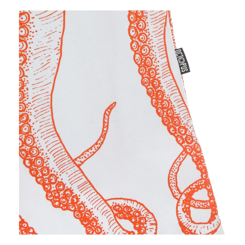 Octopus Witte Tracksuit Shorts met Tentakel Print White Heren