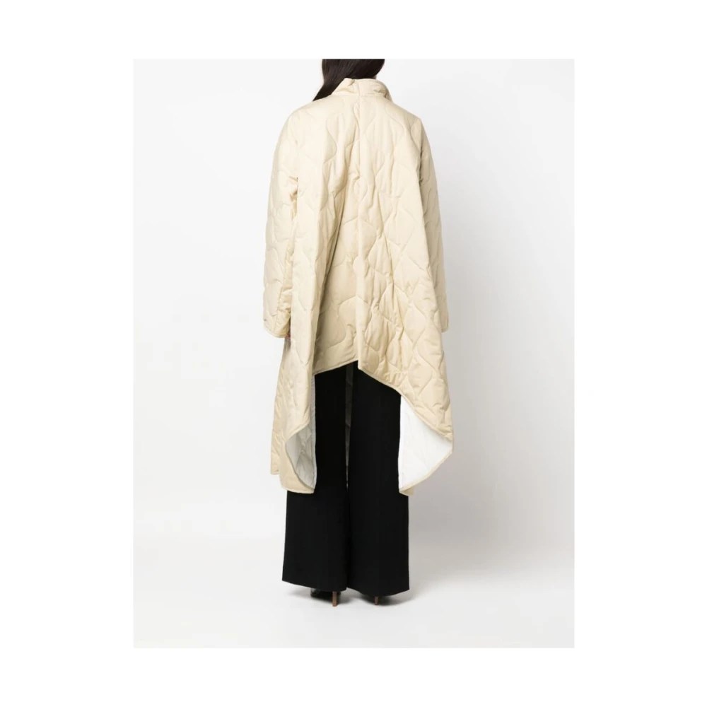 Niccolò Pasqualetti Diamantquilted Asymmetrische Jas Beige Dames