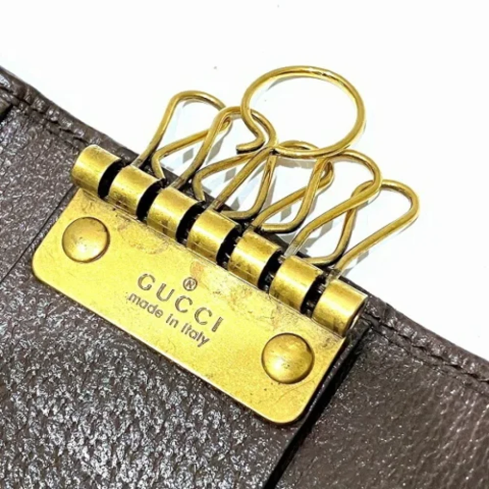 Gucci Vintage Pre-owned Plastic key-holders Brown Unisex