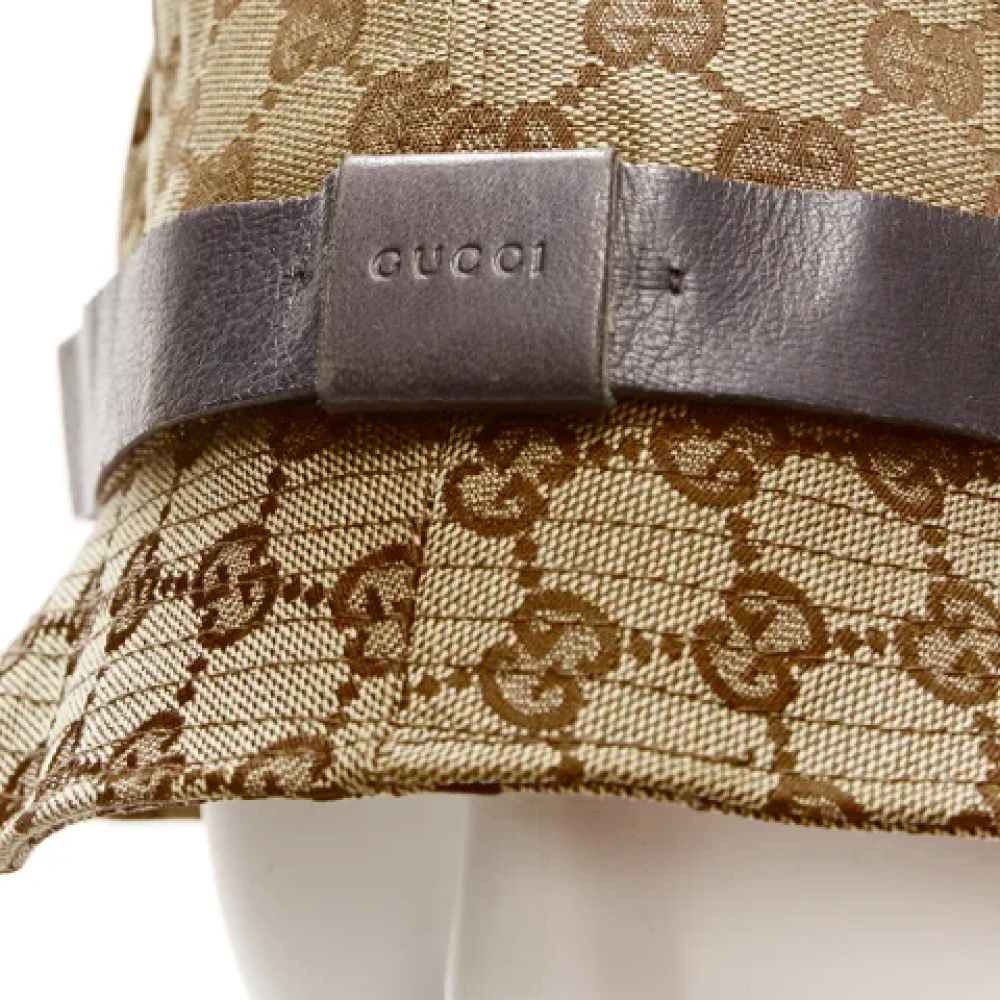 Gucci Vintage Pre-owned Fabric hats Beige Dames