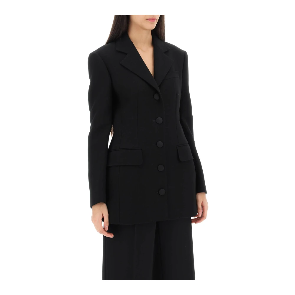 Dolce & Gabbana Wol Cady Turlington Jas Black Dames