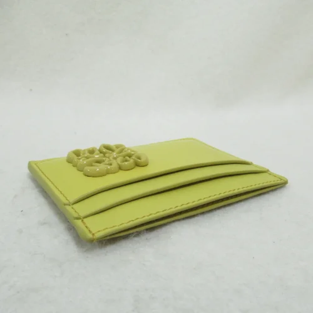 Loewe Pre-owned Leather wallets Yellow Dames