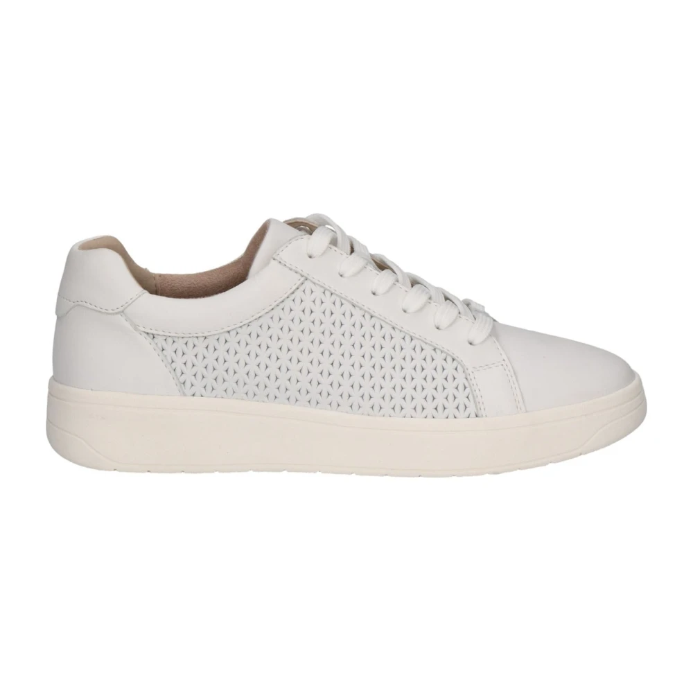 Caprice Women's White Sneakers, 4 Uk, Nappa Trainers For