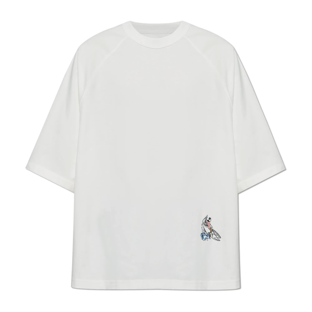 Bottega Veneta T-shirt met geborduurd patroon White Heren