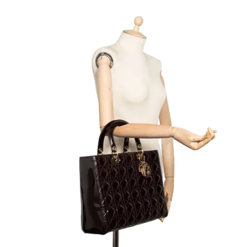 Dior Vintage Pre-owned Leather dior-bags Brown Dames