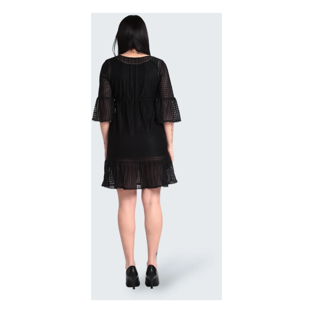 Alviero Martini 1a Classe Zwarte Geo Classic Jurk Kort Trendy Black Dames