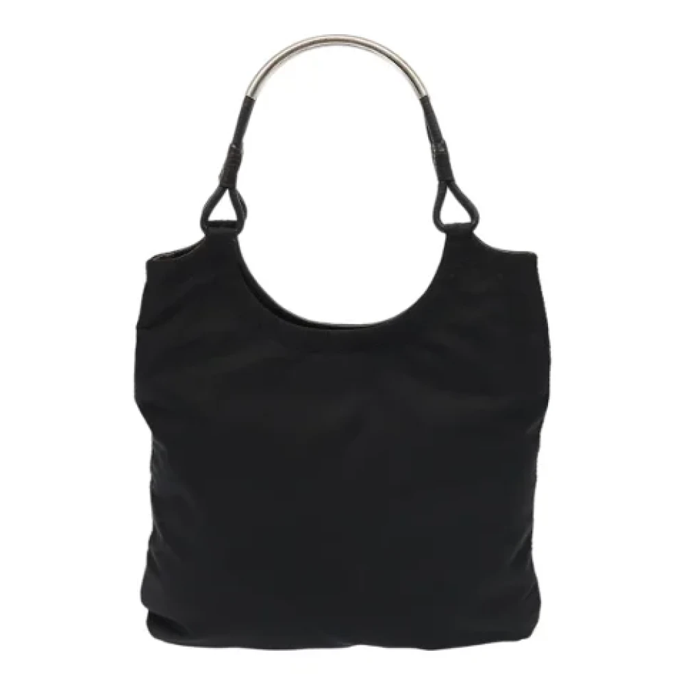 Prada Vintage Pre-owned Nylon handbags Black Dames