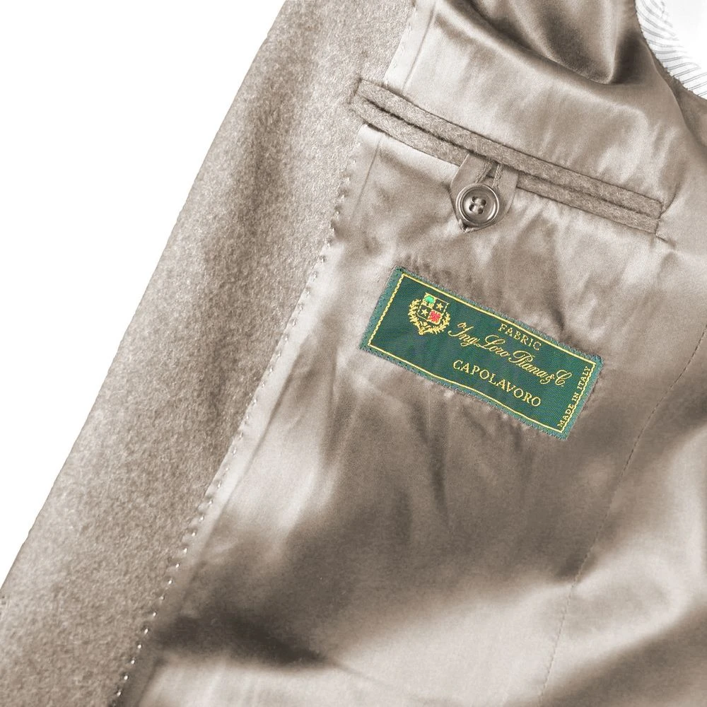 Made in Italia Beige wollen jas met Loro Piana-stof Beige Heren