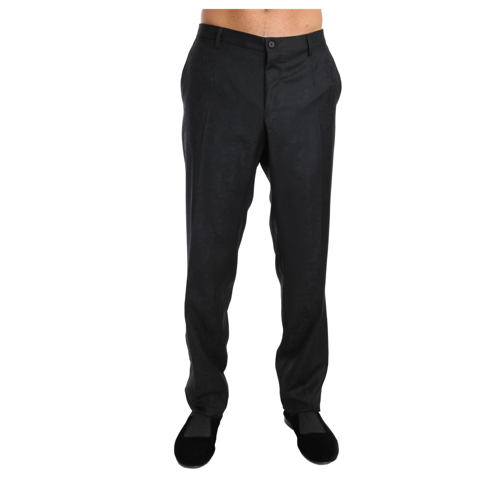 Dolce & Gabbana Gray Elegant Patterned Formal Trousers - Male - Suit Trousers - 2XL - Trousers