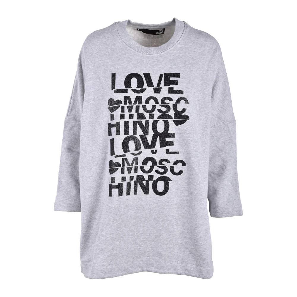 Love Moschino Grijze Sweatshirt voor Vrouwen Gray Dames