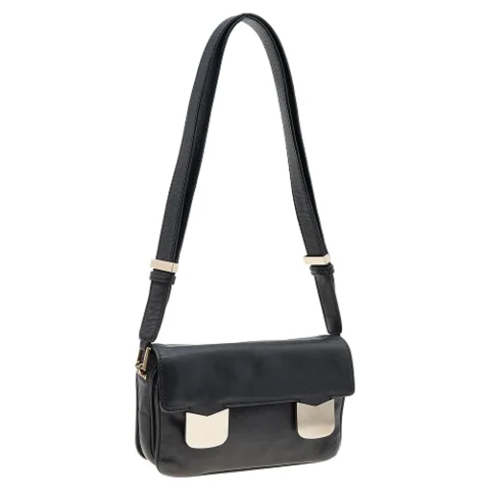 Valentino Vintage Pre-owned Leather shoulder-bags Black Dames