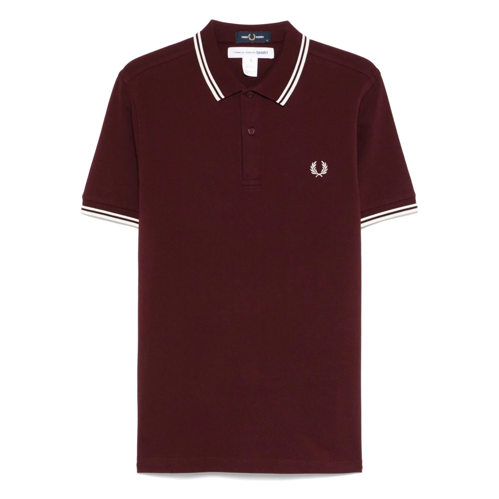 Comme des Garçons Slogan Polo Shirt Red Heren