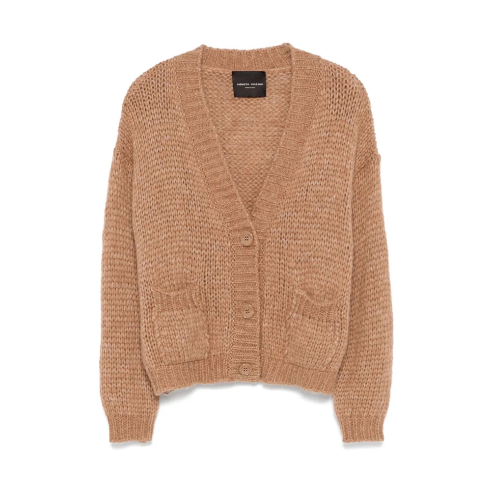 Roberto Collina Stijlvolle Cardigan voor Mannen Brown Dames