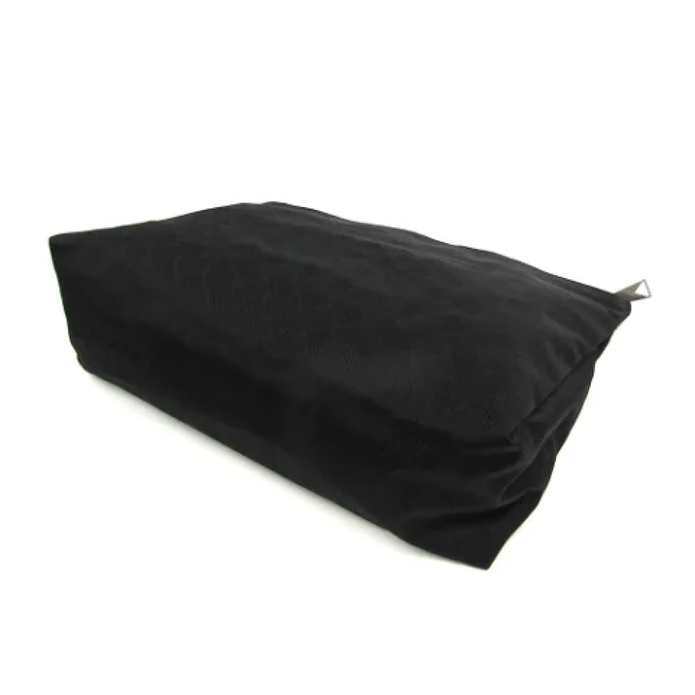 Bottega Veneta Vintage Pre-owned Nylon clutches Black Dames