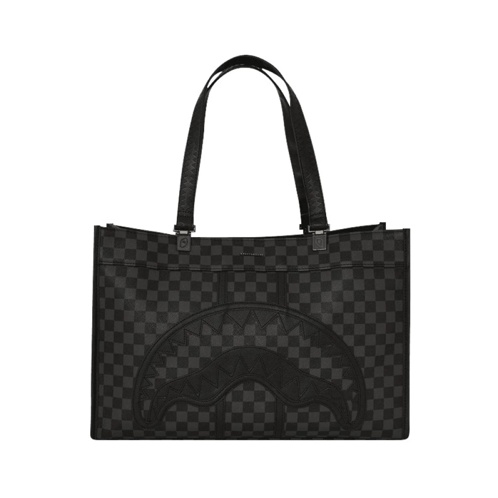 Sprayground Men's Black Shopping Bags, One Size, Midnight Chateau Tote