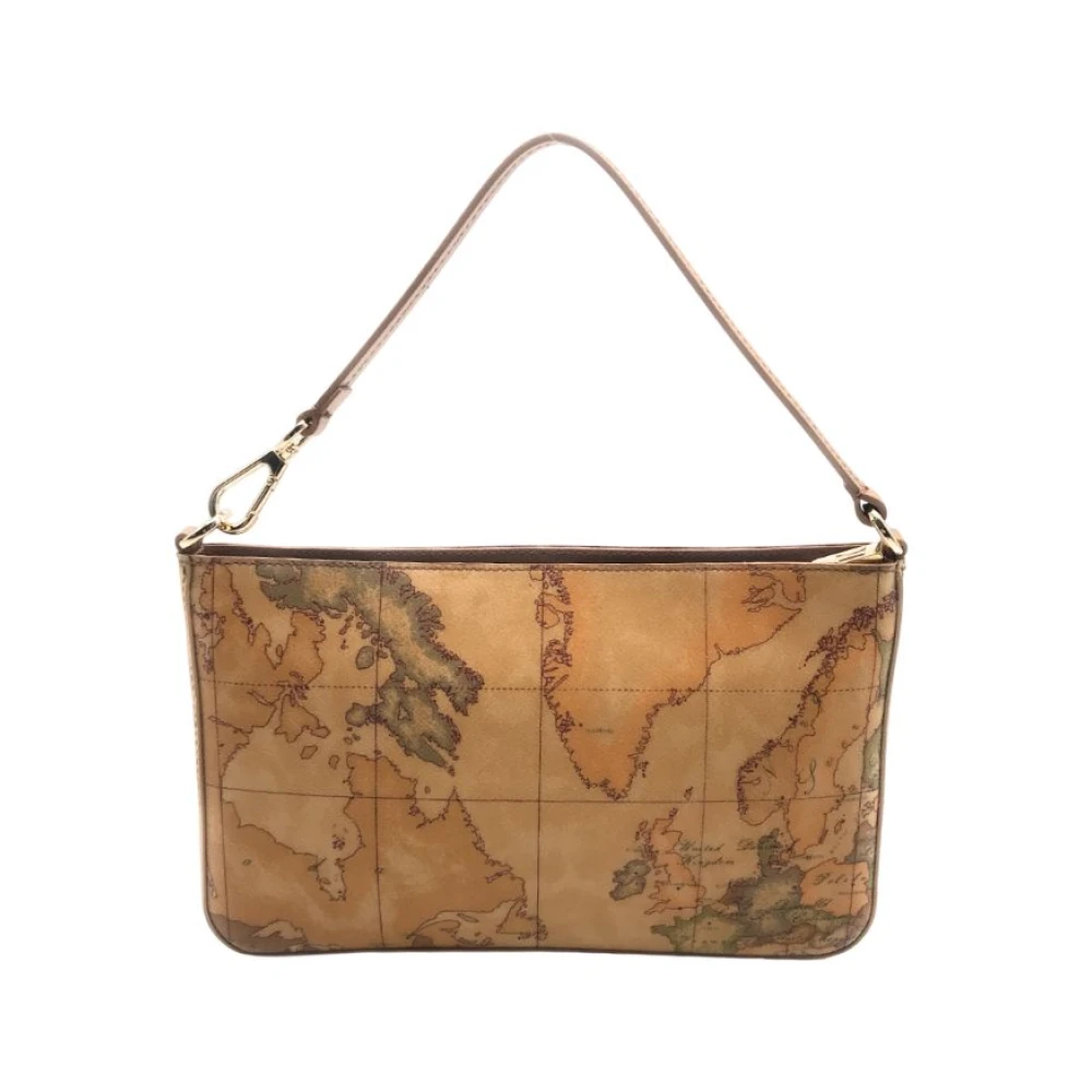 Alviero Martini 1a Classe Geoclassic Schoudertas met Gouden Logo Brown Dames