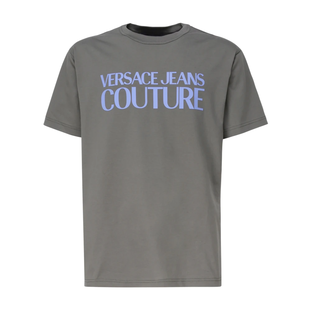 Versace Jeans Couture Grijze T-Shirts & Polos Heren Ss24 Gray Heren