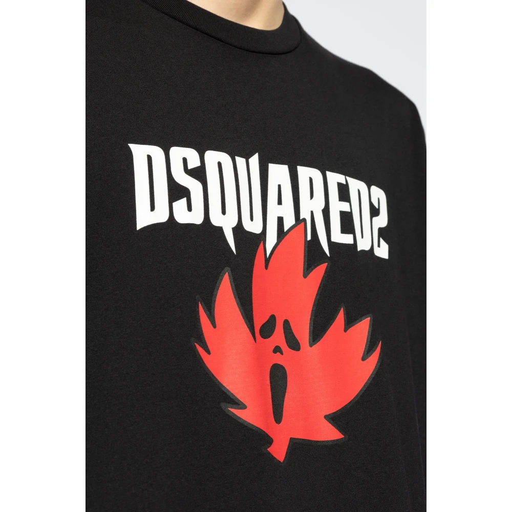 Dsquared2 T-shirt met logo Black Heren