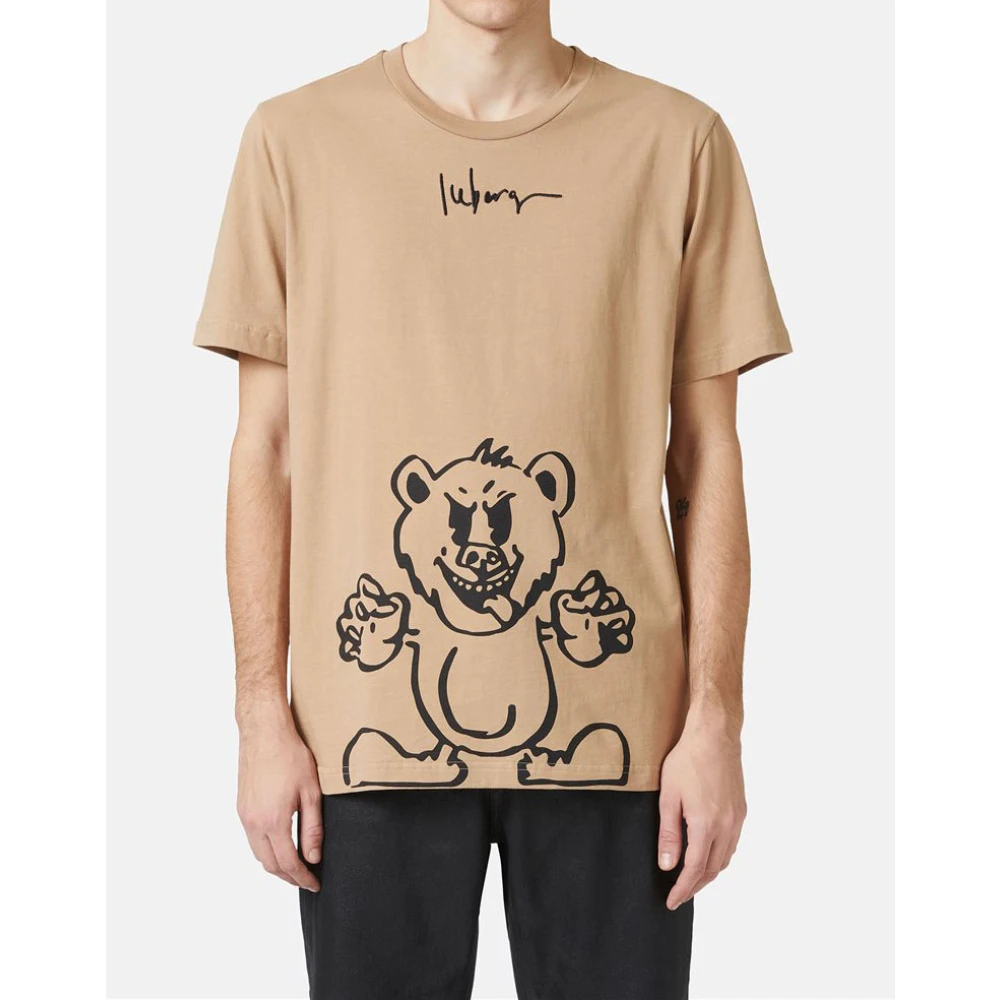 Iceberg T-shirt met korte mouwen met logo en print Brown Heren