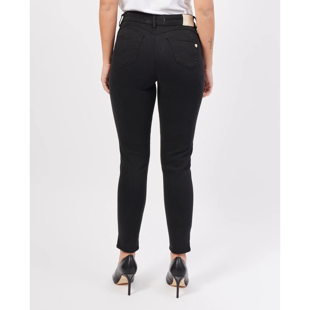 Fracomina Zwarte Slim Jeans met Perfecte Vorm Black Dames
