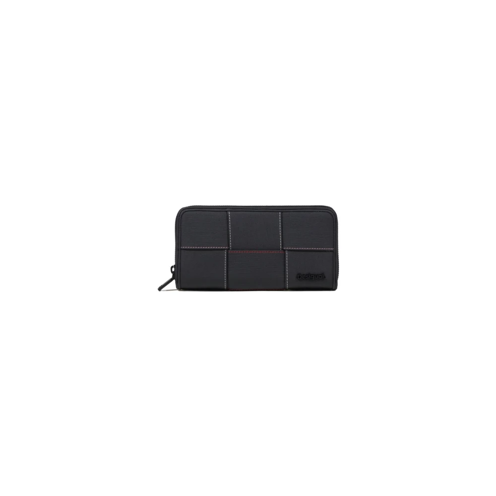 Desigual Women's Black Wallets & Cardholders, One Size, Stylish Zip Wallet With Multiple Pockets