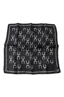 Horseshoe Silk Square Handkerchief Scarf