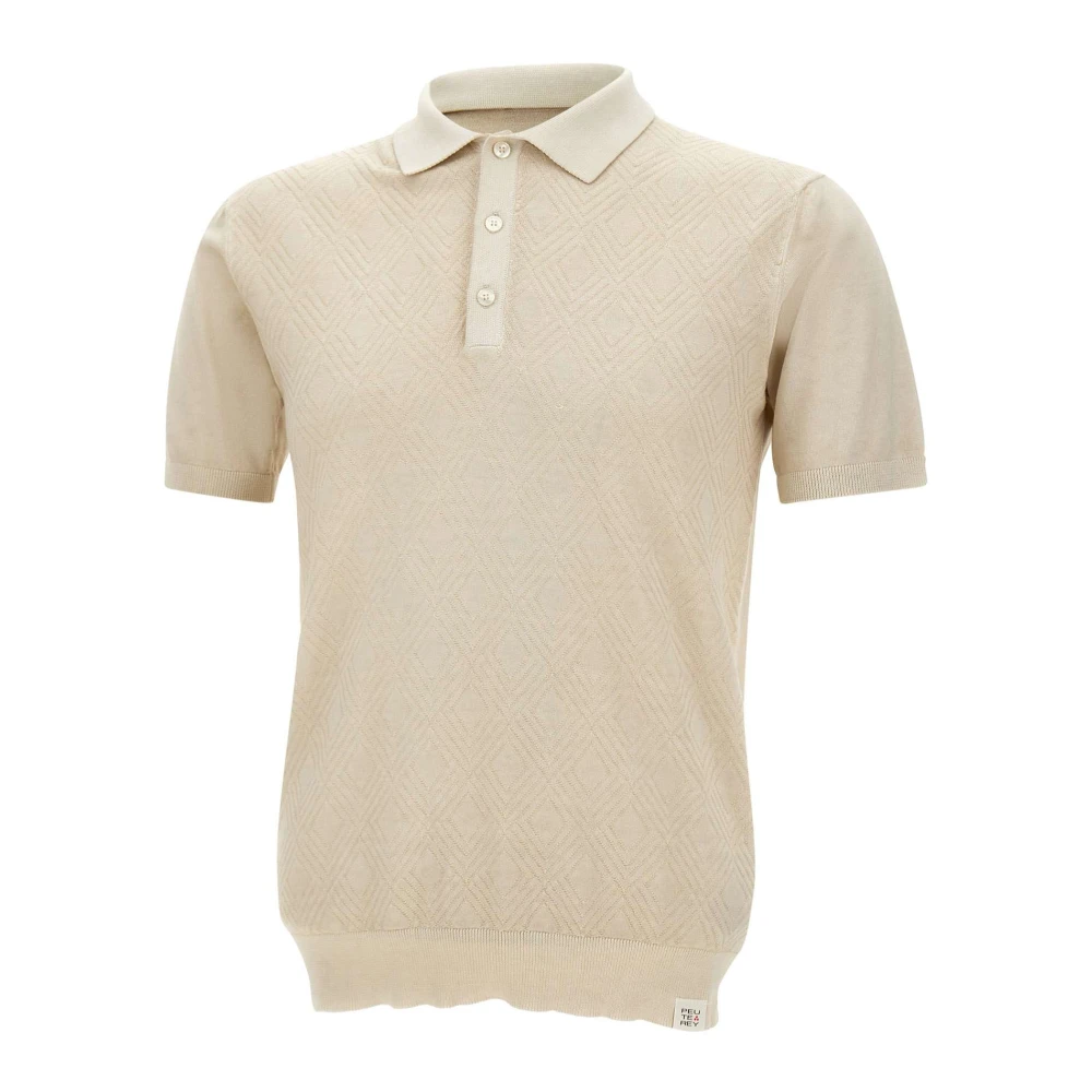 Peuterey Beige Round-Neck Knitwear, Male, L, Correboi Polo