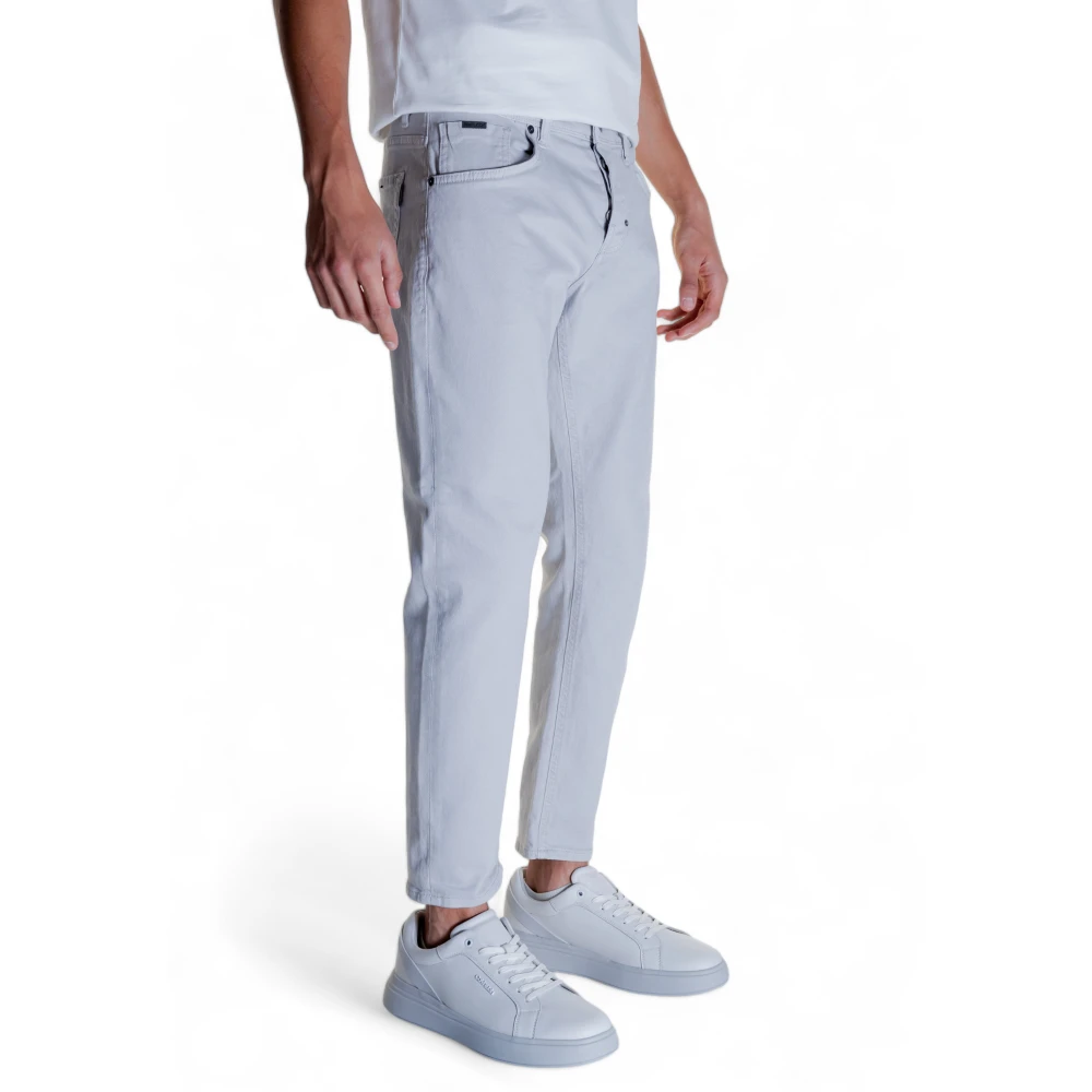 Antony Morato Grijze Heren Jeans met Rits en Knoopsluiting Gray Heren