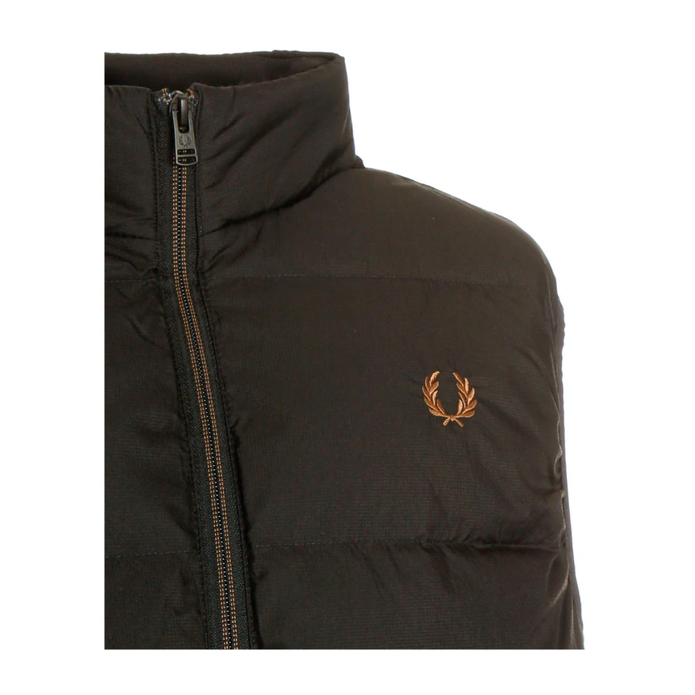 Fred Perry Gewatteerd Geïsoleerd Gilet met Logoborduursel Black Heren