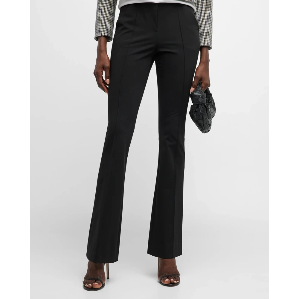 Veronica Beard Flared High Rise Zwarte Broek Black Dames