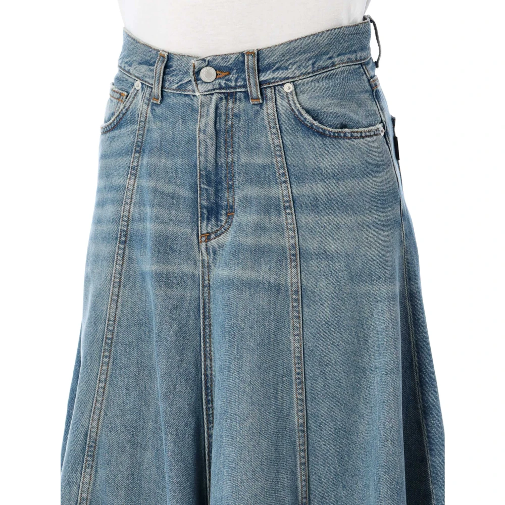 Haikure Denim Flared Leg Rok Blue Dames