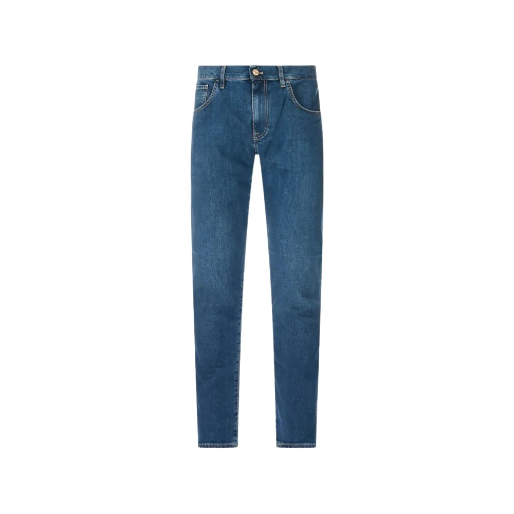 Pt Torino Men's Blue Slim Fit Jeans, W31, Breakbeat Zip