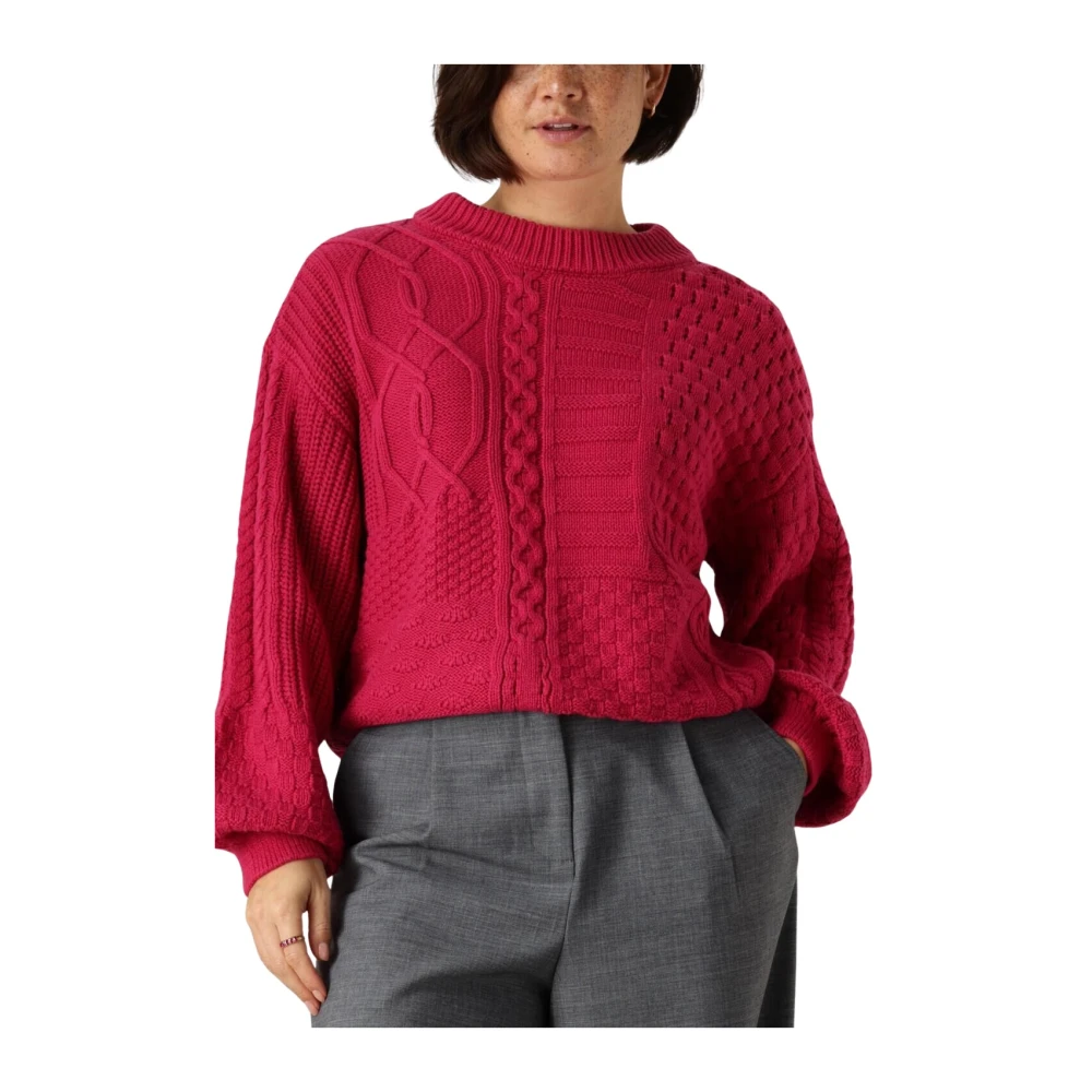 OBJECT Dames Truien & Vesten Objrush Re L s Knit Pullover Roze