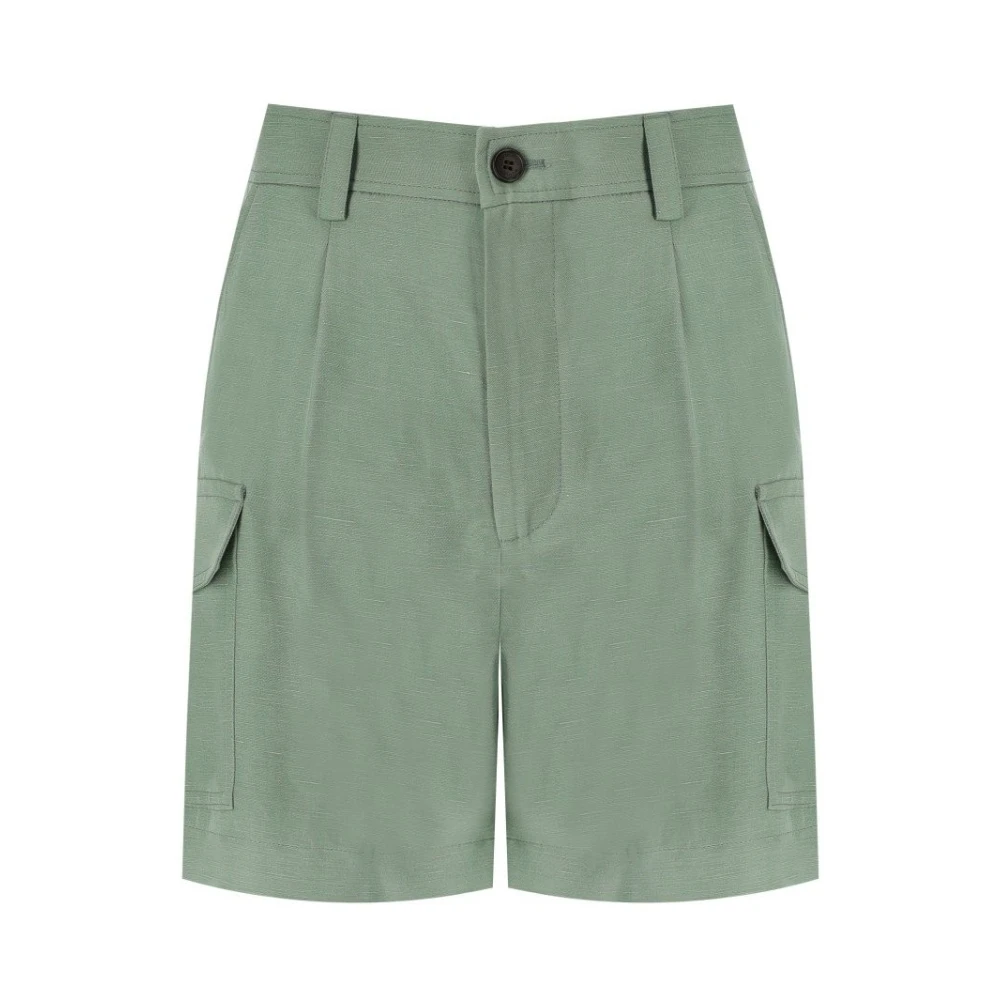 Woolrich Lichtgroene Shorts Ss24 Green Dames