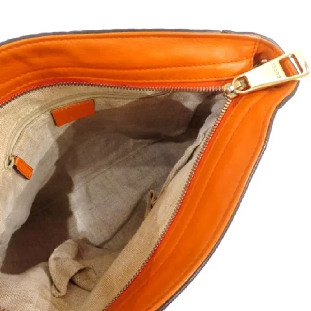 Gucci Vintage Pre-owned Leather gucci-bags Orange Dames