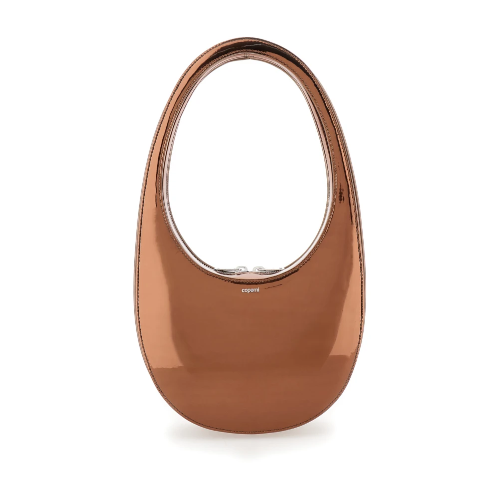 Coperni Bronzen Schoudertas met Ritssluiting Gray Dames