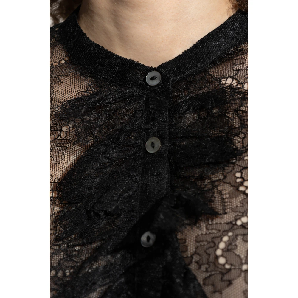 Ulla Johnson Kanten shirt Cecile Black Dames