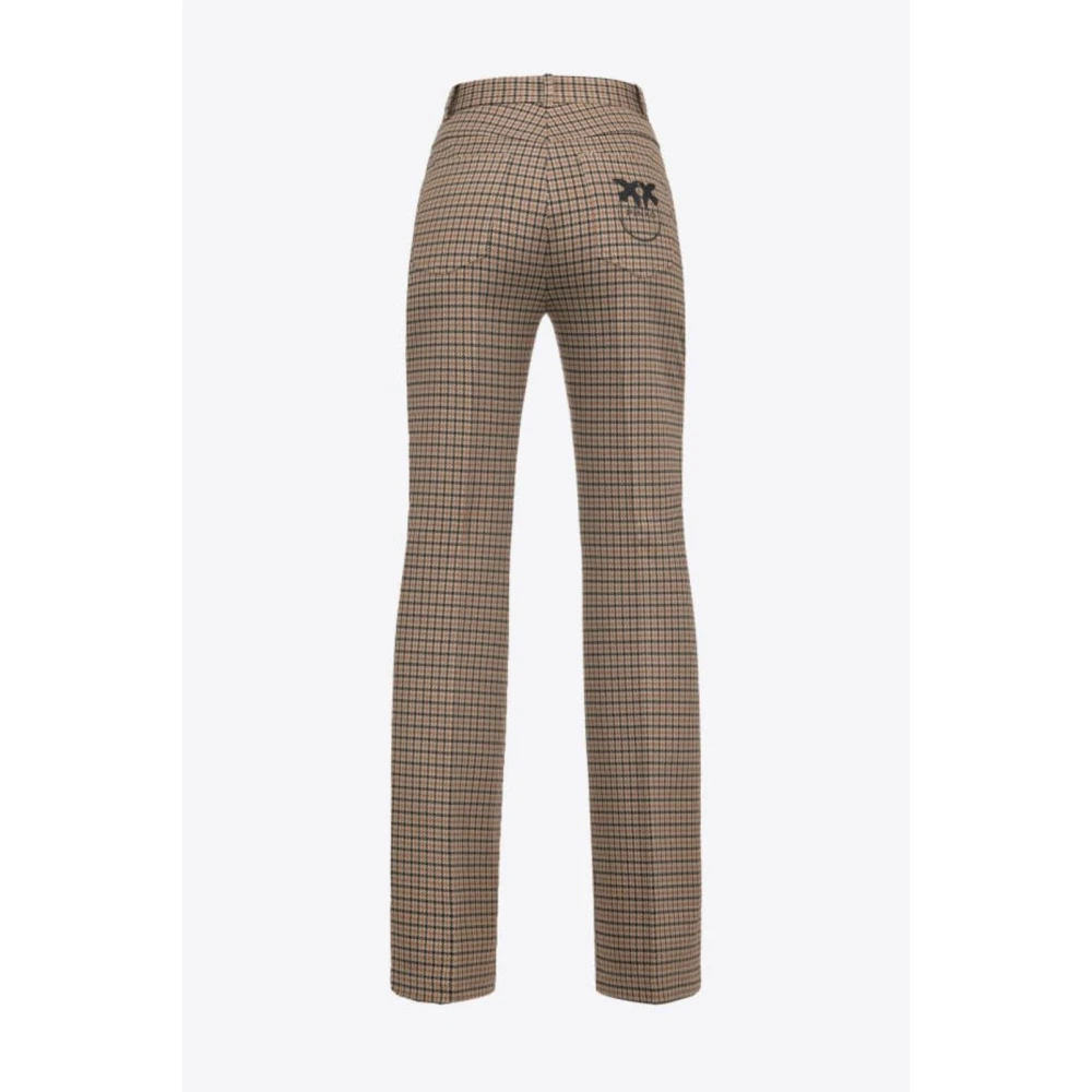 pinko Pied de Poule Broek Beige Dames