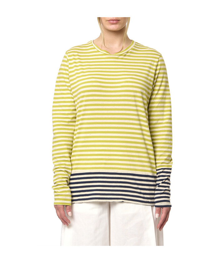 pull-a-rayures-manches-longues-beige-vert