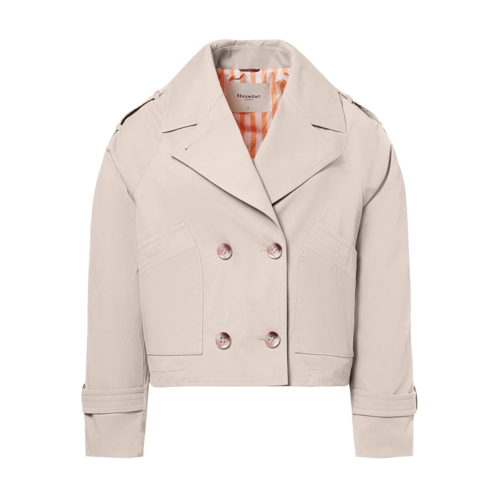 BEAUMONT Dames Jassen Gracy Short Trench Beige