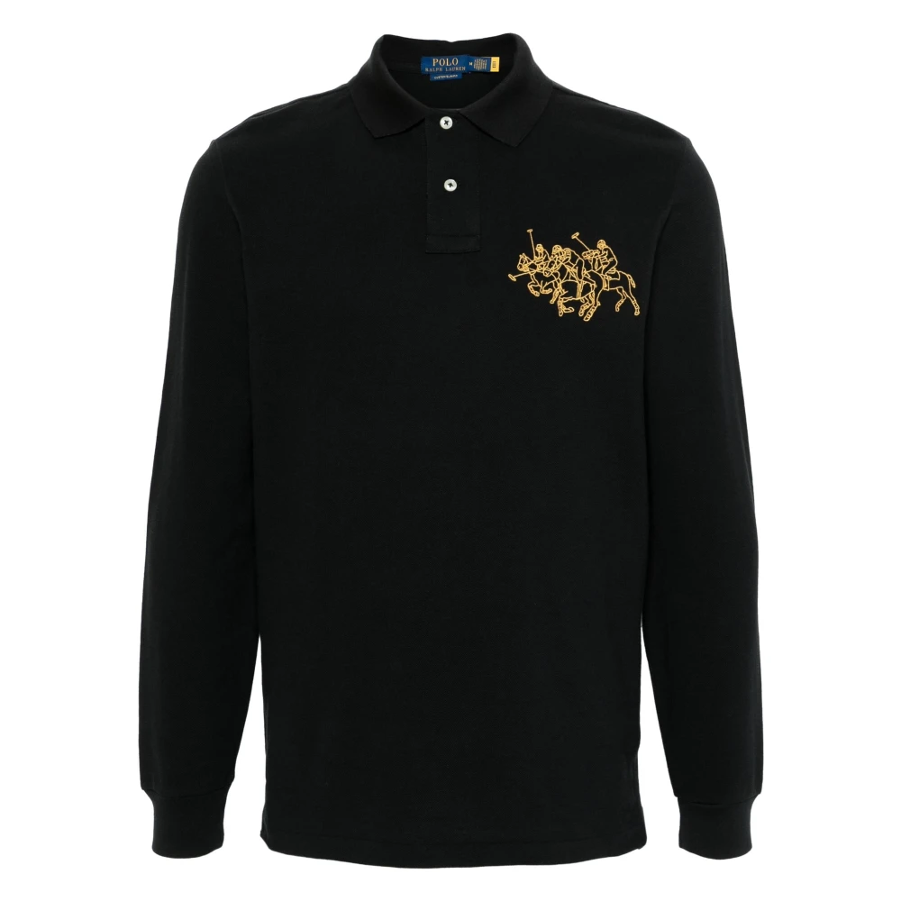 Polo Ralph Lauren Casual Zwarte Korte Mouw Polo Shirt Black Heren