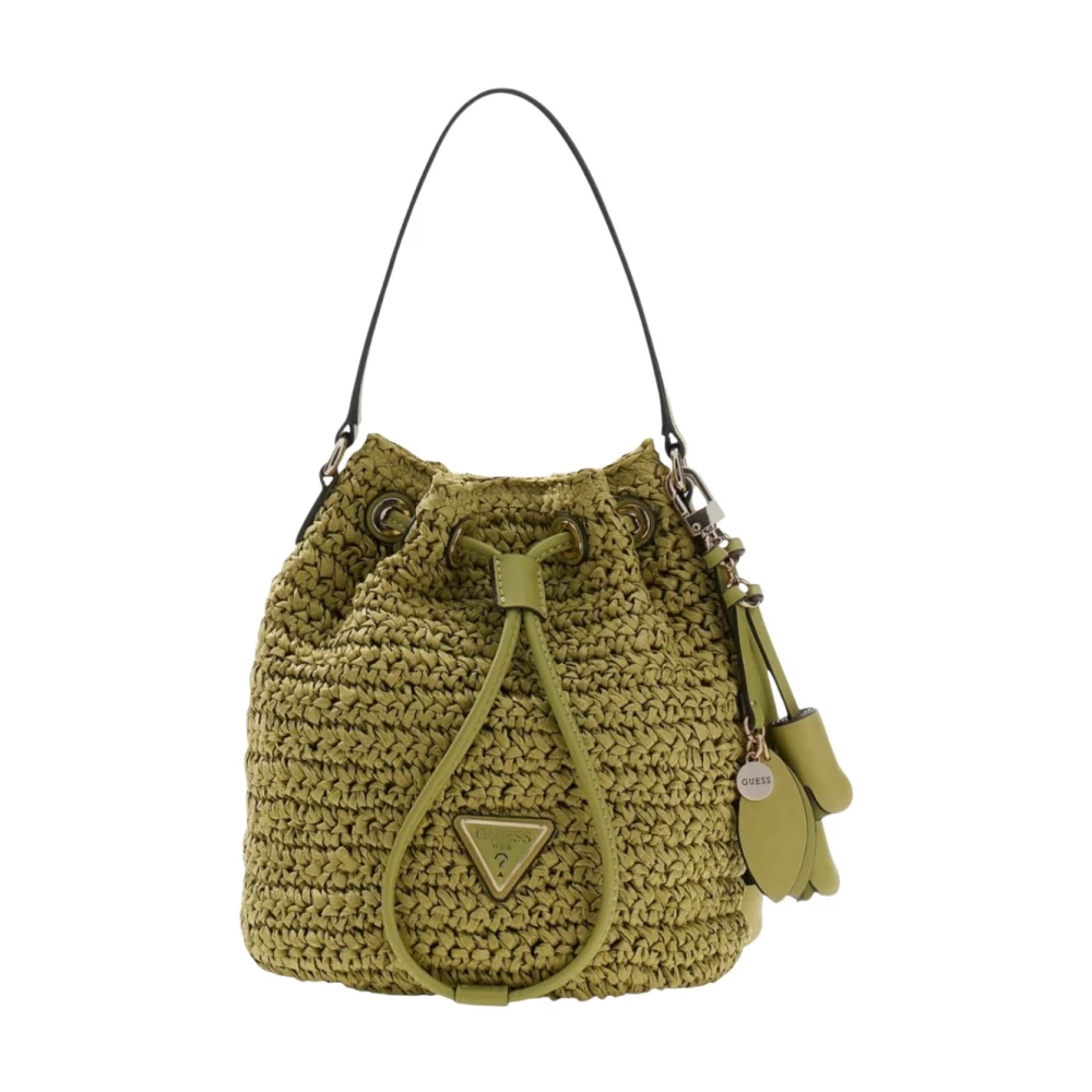 Guess Green Bucket Bags, Female, One Size, Ofelia Top Handle Bucket
