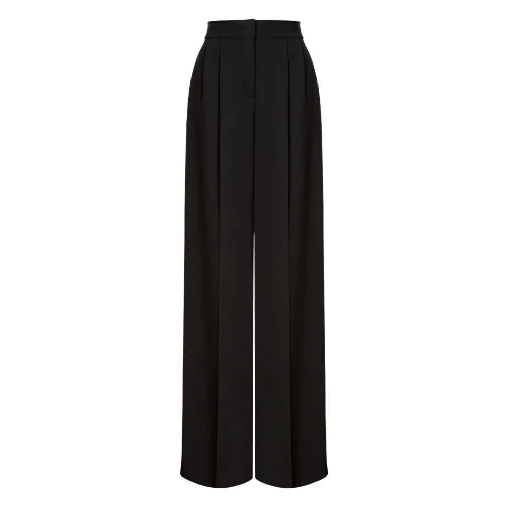 Alberta Ferretti Women's Black Wide Trousers